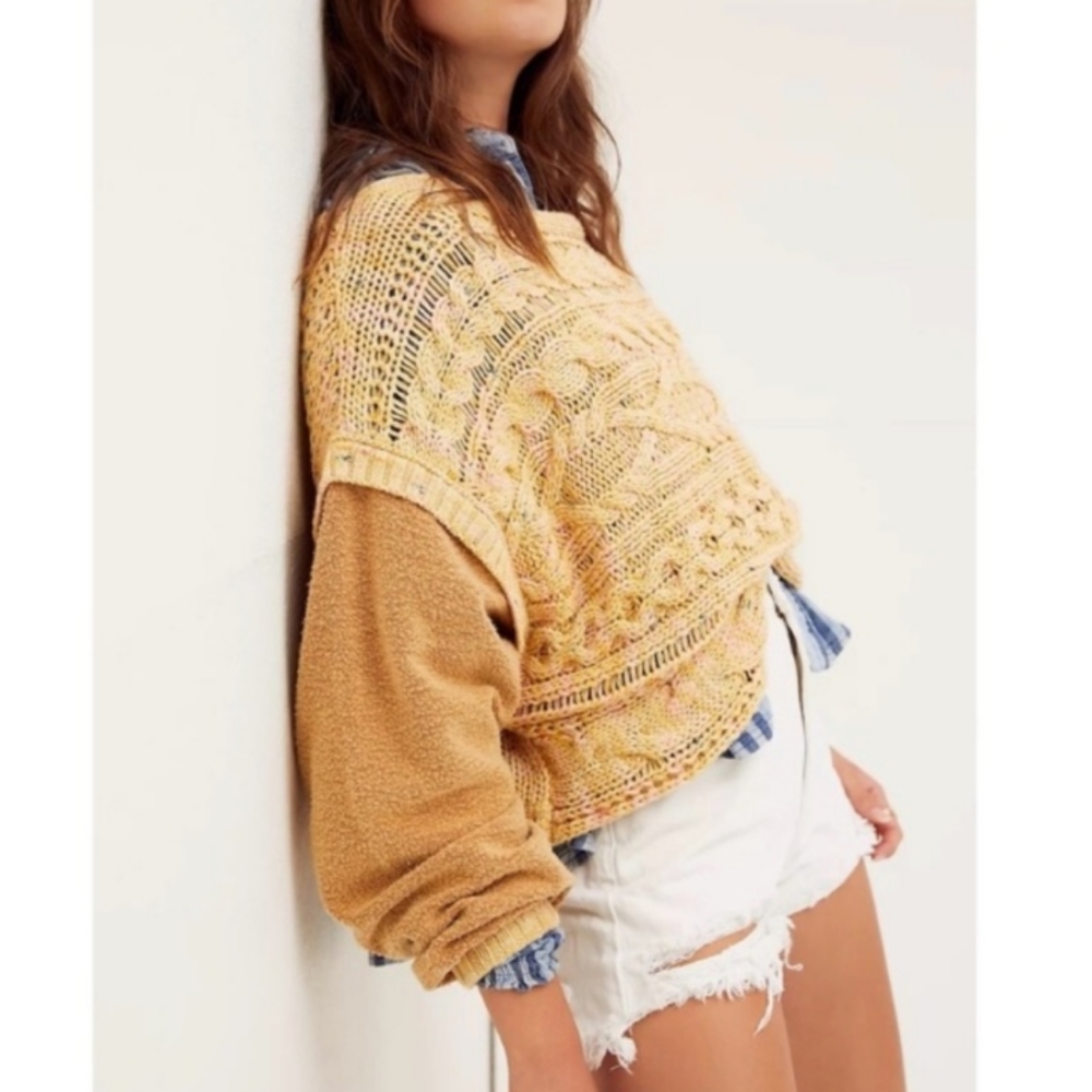 FREE PEOPLE oversized Sweater HONEY Pullover
